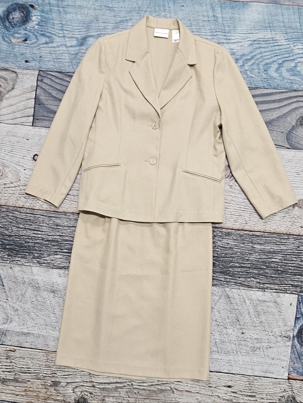 Vintage Alfred Dunner 2-piece Skirt Suit Set Unlined Women's Size 12 Academia